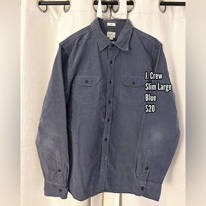 J Crew Large Garment Dyed Corduroy Workshirt